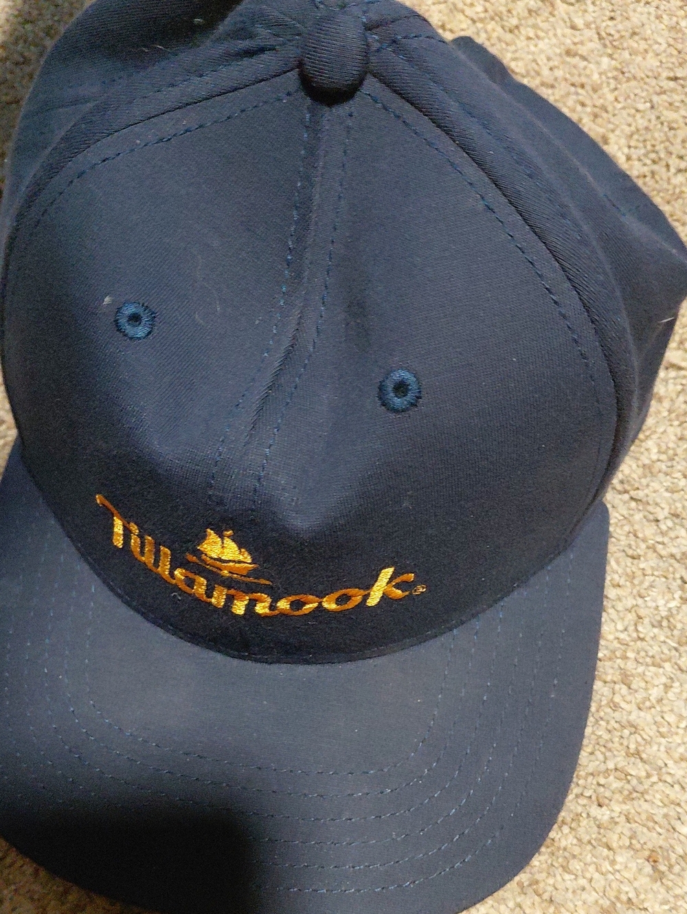 TILLAMOOK Navy Embroidered Logo Baseball Cap